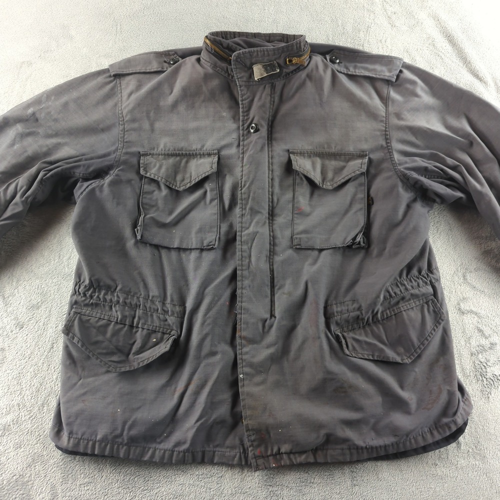 Vintage 90s Alpha Industries M65 Field Jacket Mens XXL Gray Cold Weather USA
